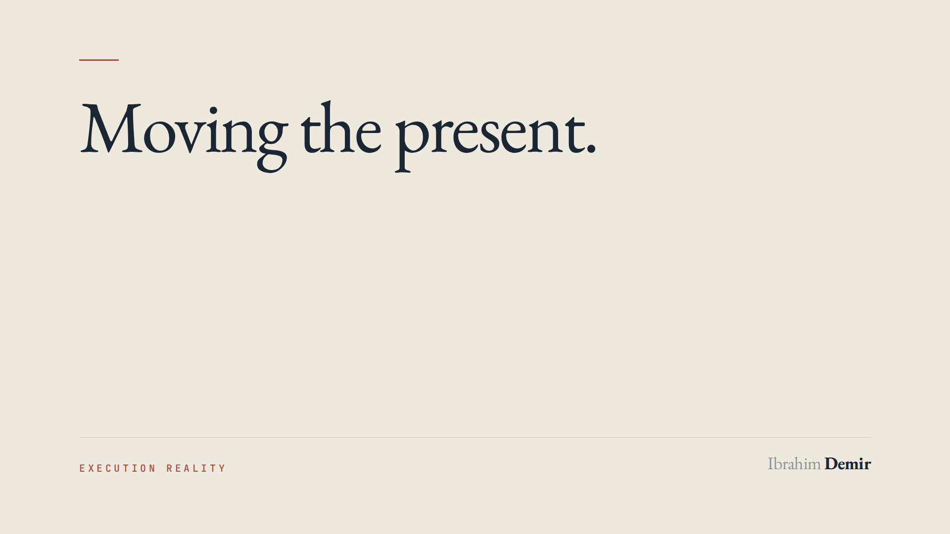 Moving the present — Why senior leaders who understand the strategy still cannot move the organisation cover image