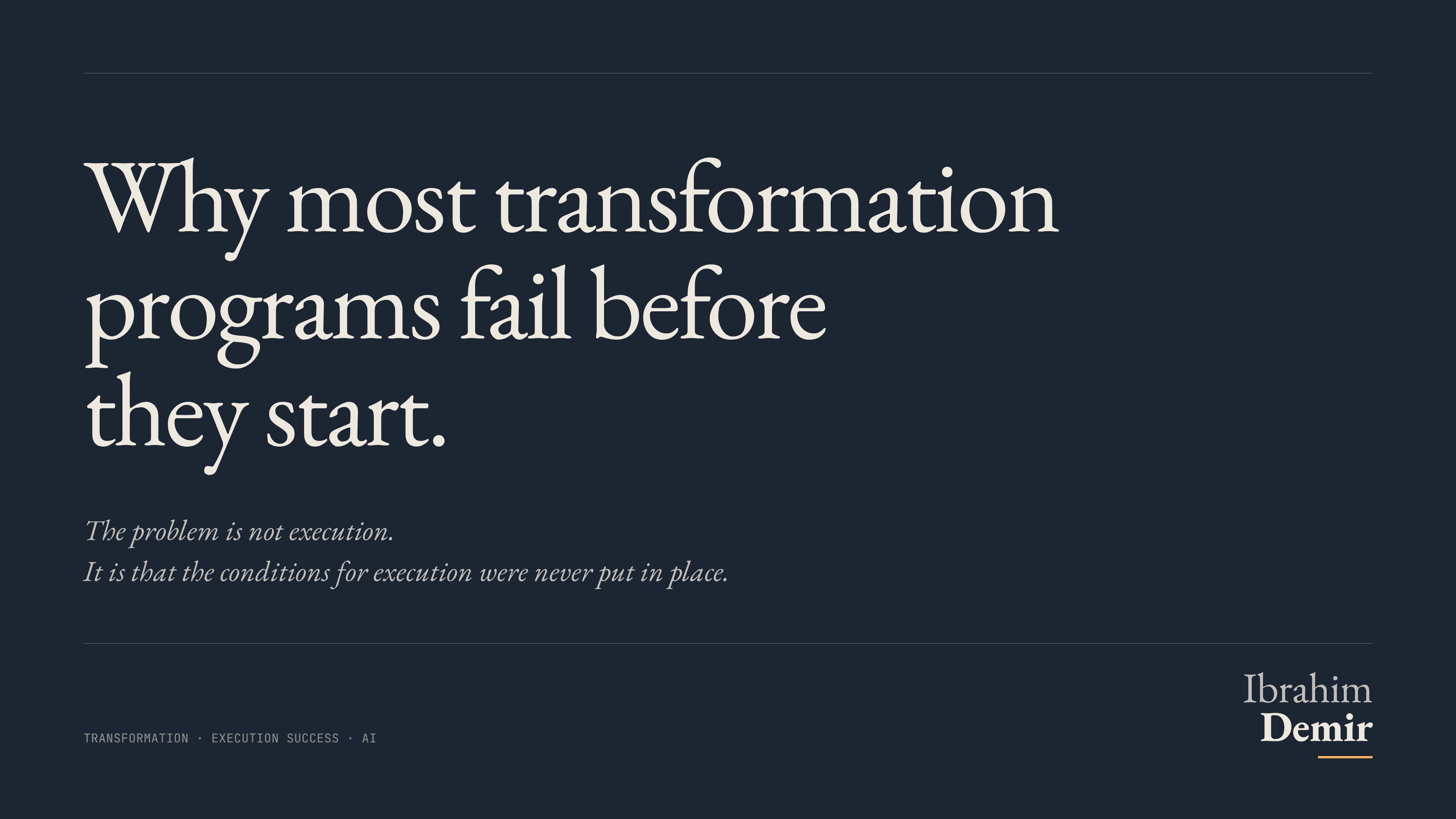 Why Most Transformation Programs Fail Before They Start cover image