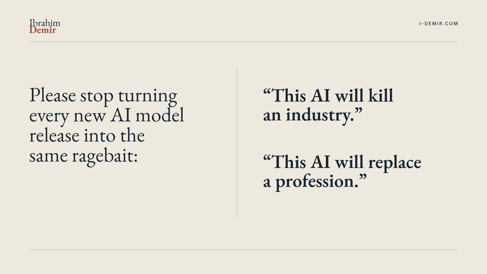 Please Stop Turning Every New AI Model Release Into Ragebait cover image